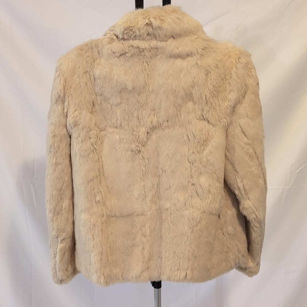 Luxurious Cream Rabbit Fur Coat - Picture 2 of 5
